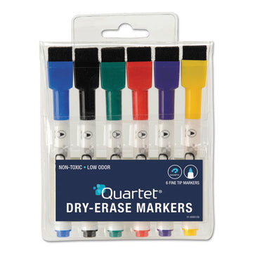 Quartet® Low-odor Rewritables Dry Erase Mini-marker Set, Fine Bullet Tip, Assorted Classic Colors, 6-set freeshipping - TVN Wholesale